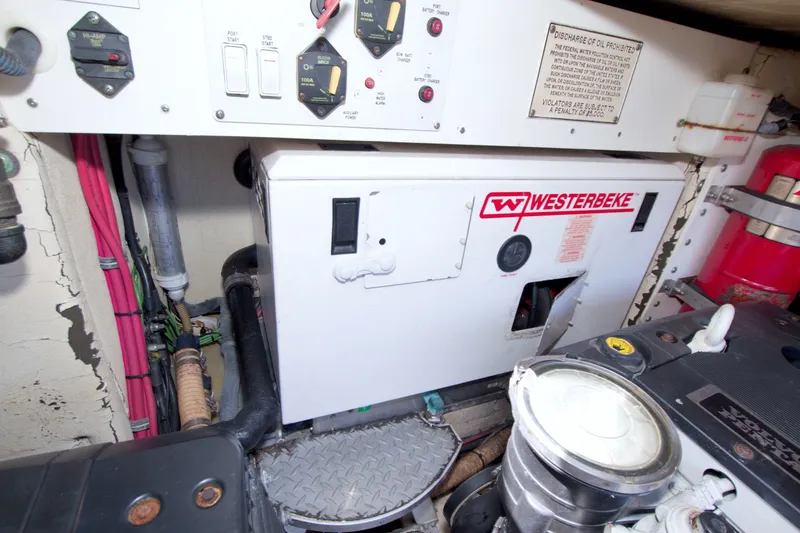 Slide: The Image of Engine room of a 2008 Formula 40 Performance Cruiser with Westerbeke generator. - 51