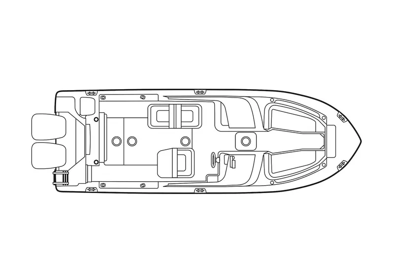 Slide: The Image of Manufacturer Provided Image: Top view line drawing of 2023 Grady-White Freedom 255 boat layout. - 14