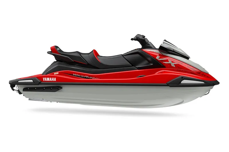 Slide: The Image of Manufacturer Provided Image: 2026 Yamaha WaveRunner VX Cruiser in red and black, side view. - 1