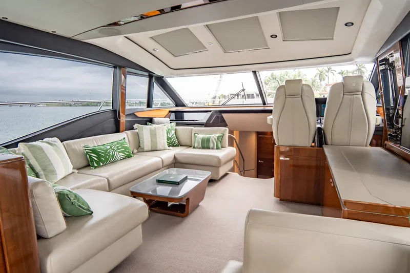 Slide: The Image of Luxurious interior of 2017 Princess S65 yacht with elegant seating and modern design. - 16