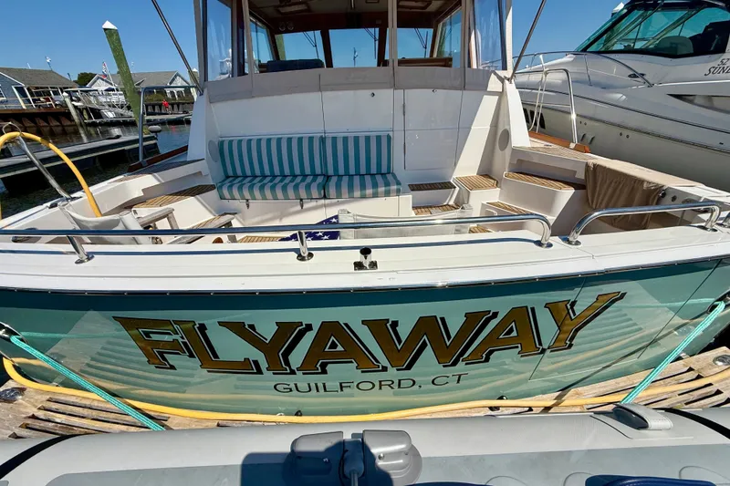Slide: The Image of 2003 Grand Banks 49 Eastbay HX yacht named "Flyaway" docked in Guilford, CT. - 33