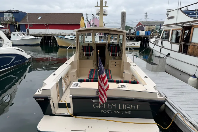 Slide: The Image of 2006 Albin 28 Gatsby Edition boat docked in Portland, ME marina. - 16