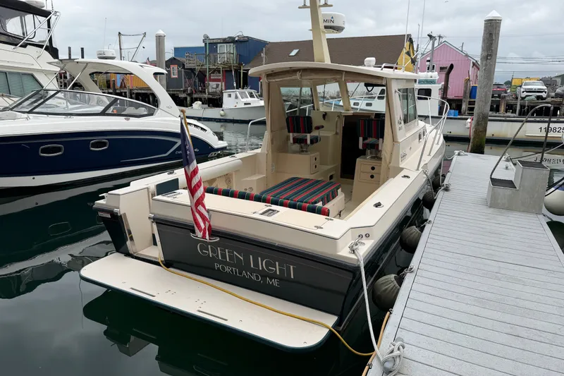 Slide: The Image of 2006 Albin 28 Gatsby Edition boat docked in Portland, Maine marina. - 15