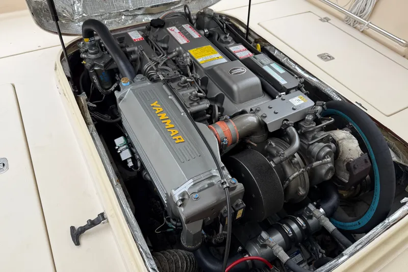 Slide: The Image of Engine of 2006 Albin 28 Gatsby Edition boat, featuring Yanmar components. - 50