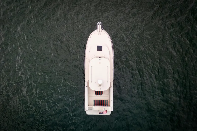 Slide: The Image of Aerial view of 2006 Albin 28 Gatsby Edition yacht on open water. - 14