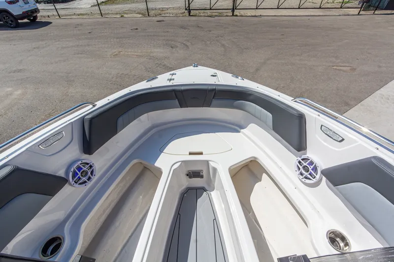 Slide: The Image of 2026 Chaparral 23 SSi boat interior with spacious seating and modern design. - 33
