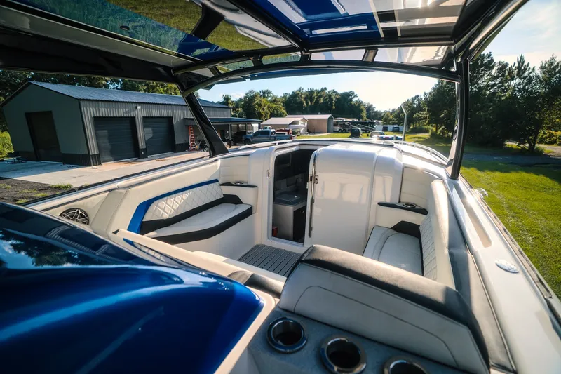 Slide: The Image of 2020 Concept 44' Cuddy Cabin boat interior with luxurious seating and modern design. - 22