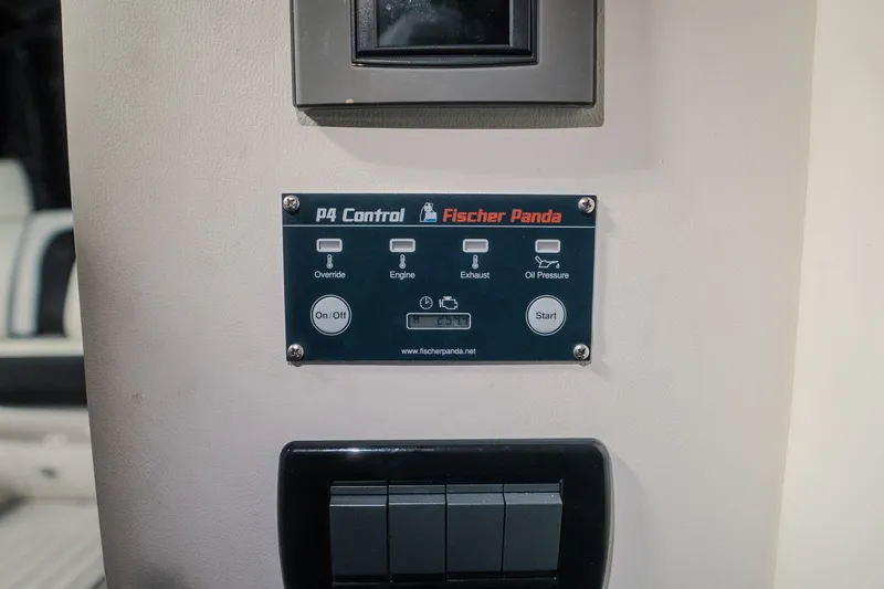 Slide: The Image of Control panel of Fischer Panda P4 in 2020 Concept 44' Cuddy Cabin boat. - 46