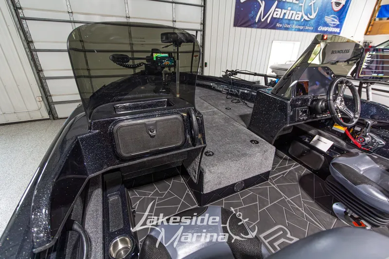 Slide: The Image of Interior of a 2027 Recon 985 DC boat at Lakeside Marina showroom. - 24