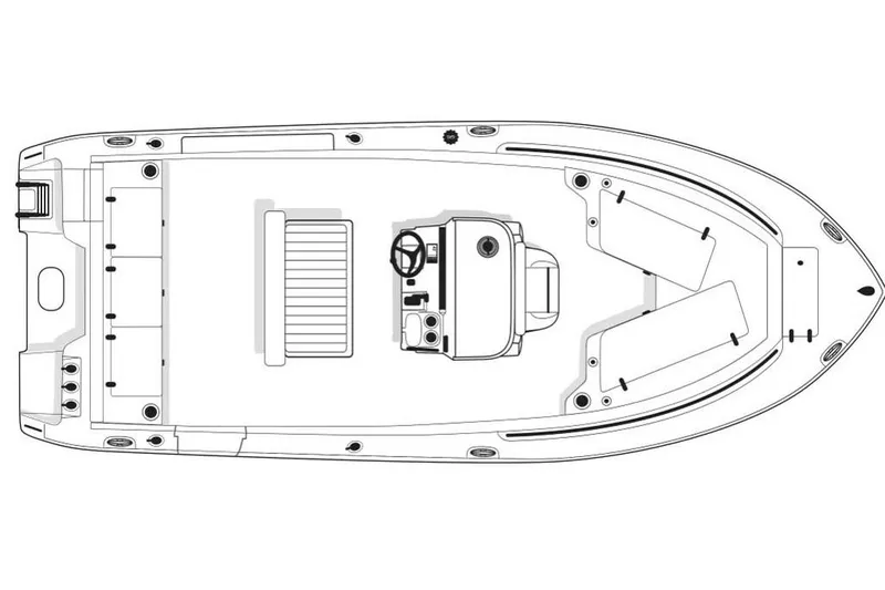 Slide: The Image of Manufacturer Provided Image: The image shows the layout of a 2017 Sea Hunt Ultra 235SE boat with helm and seating areas. - 13