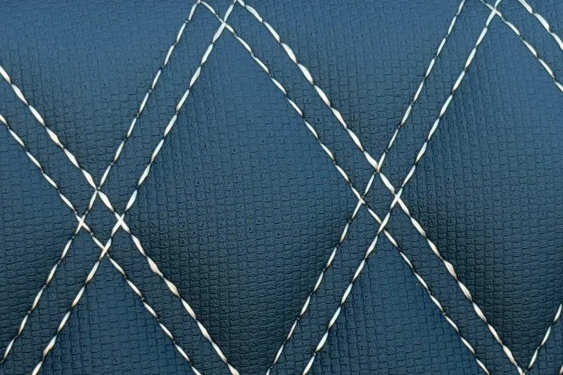 Slide: The Image of Quilted blue leather upholstery with diamond stitching, Ranger 220FC 2027 model. - 24