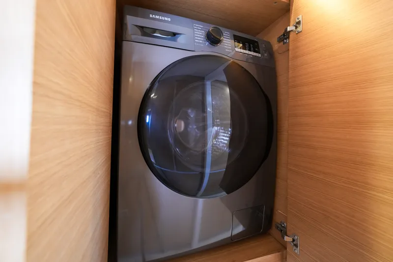 Slide: The Image of Front-loading washing machine in wooden cabinet, Balance 482 model, 2022. - 44