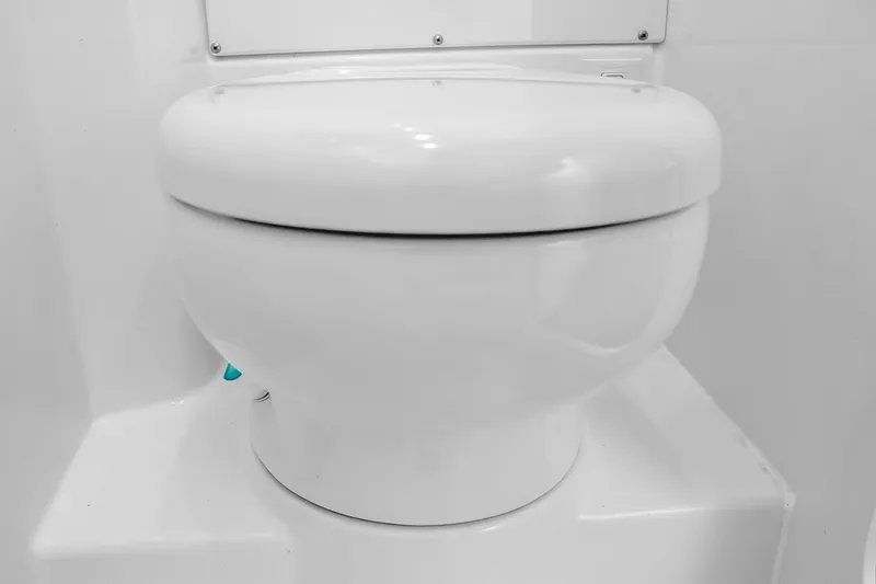 Slide: The Image of White toilet in Solace 37CS, 2025 model, sleek and modern design. - 42