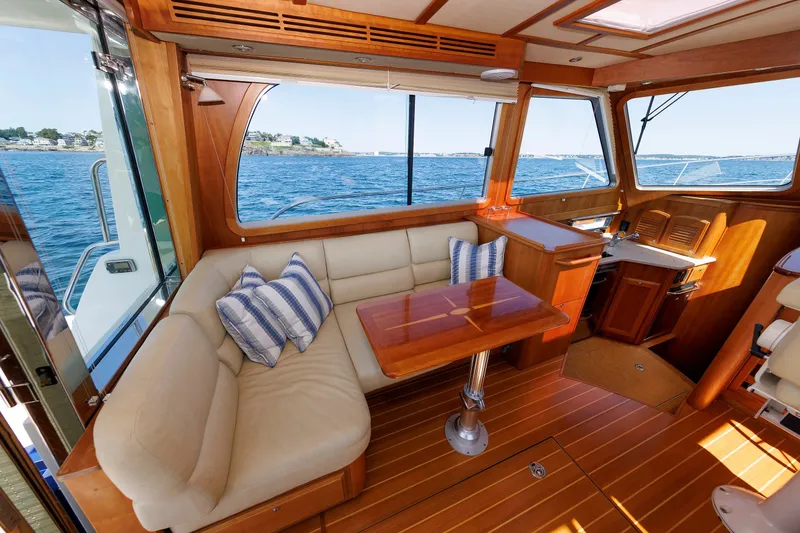 Slide: The Image of Luxurious interior of 2013 Sabre 42 Salon Express yacht with ocean view. - 24
