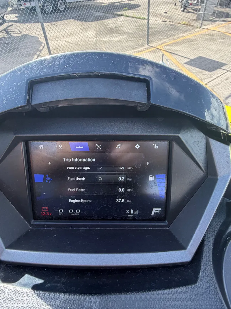 Slide: The Image of Yamaha WaveRunner FX Limited SVHO 2022 with a digital display showing trip information. - 11