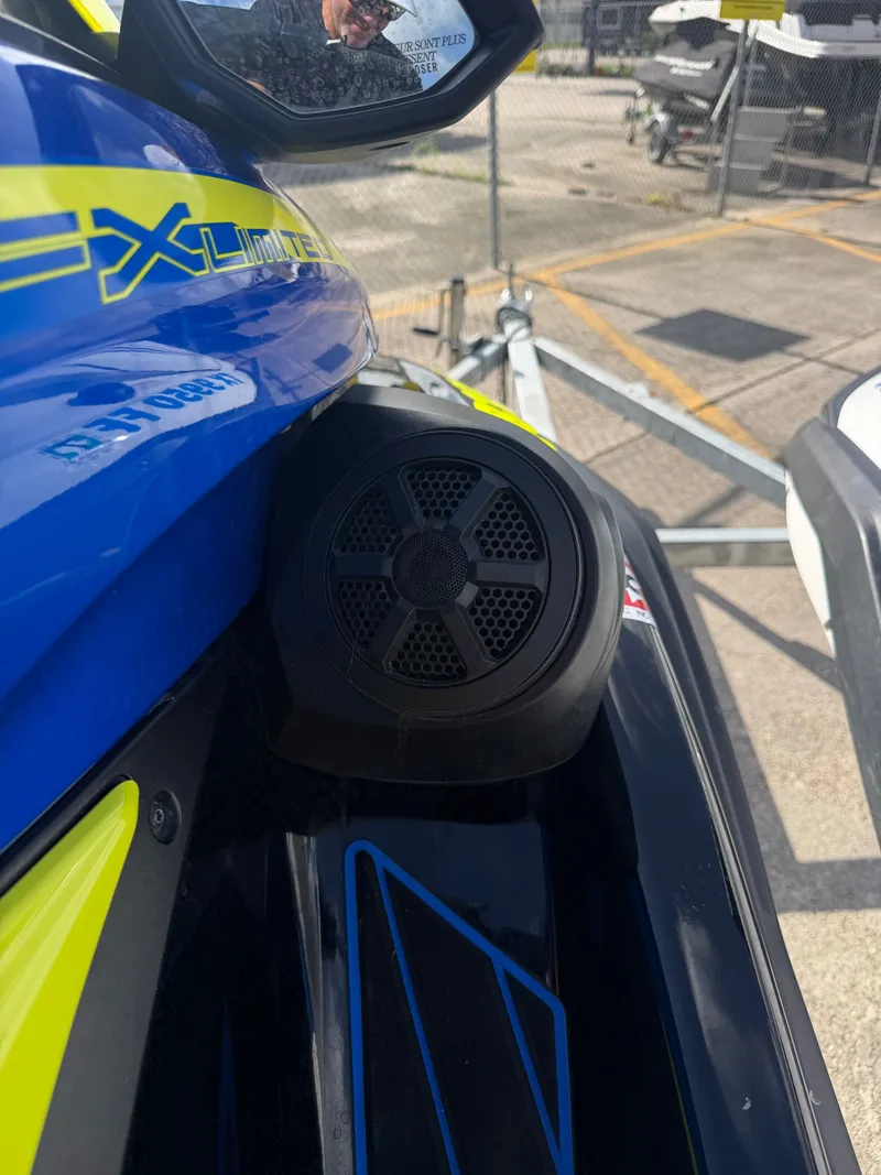 Slide: The Image of Close-up of a speaker on a 2022 Yamaha WaveRunner FX Limited SVHO. - 12