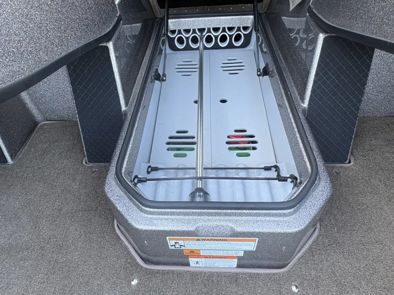 Slide: The Image of The boat's storage compartment features a textured surface and multiple ventilation slots. - 5