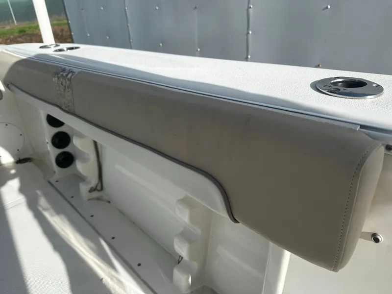 Slide: The Image of 2016 NauticStar 22 XS Offshore boat interior seating detail. - 19