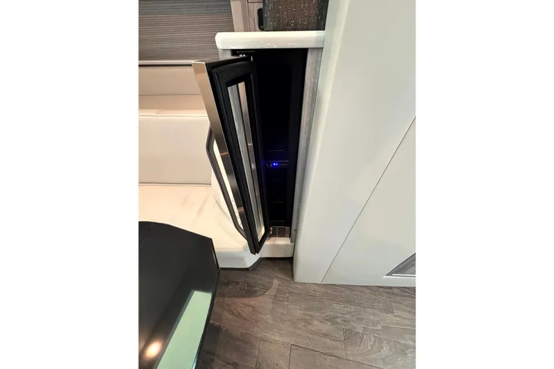 Slide: The Image of Open refrigerator door in 2025 Formula 500 Super Sport Crossover interior. - 30