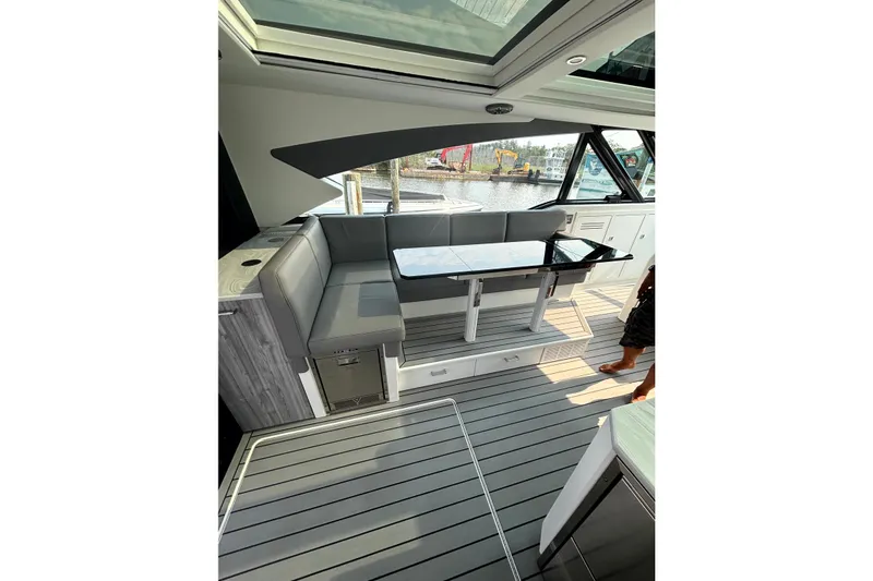 Slide: The Image of Interior of 2025 Formula 500 Super Sport Crossover with sleek seating and modern design. - 26