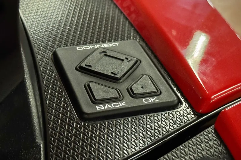 Slide: The Image of Close-up of 2024 Yamaha WaveRunner VX Limited control panel with textured buttons. - 10