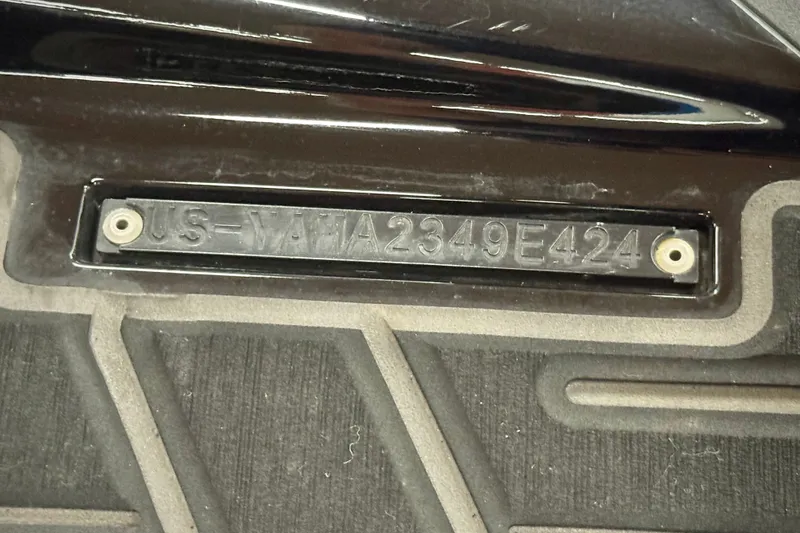Slide: The Image of 2024 Yamaha WaveRunner VX Limited identification plate with serial number. - 16