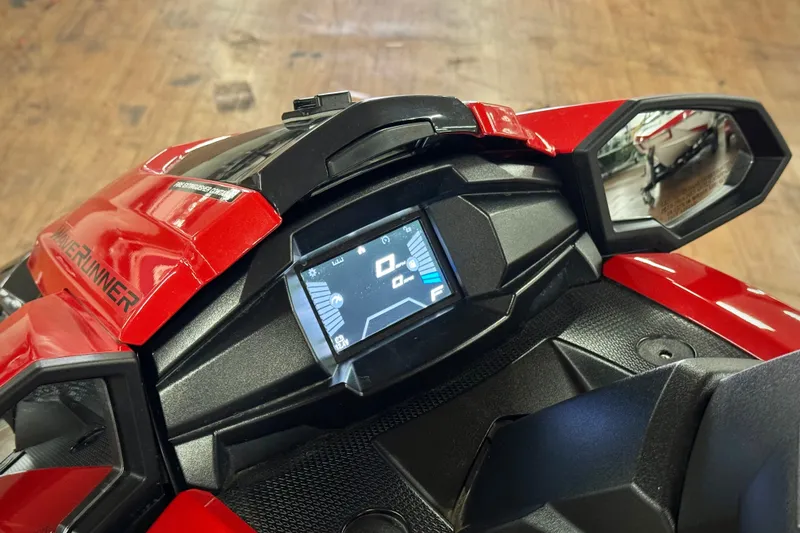 Slide: The Image of 2024 Yamaha WaveRunner VX Limited dashboard with digital display and mirrors. - 7