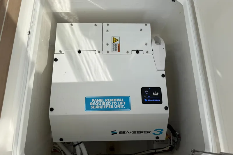 Slide: The Image of Seakeeper 3 stabilizer unit in 2024 MJM Yachts MJM 3, enhancing stability and comfort. - 43