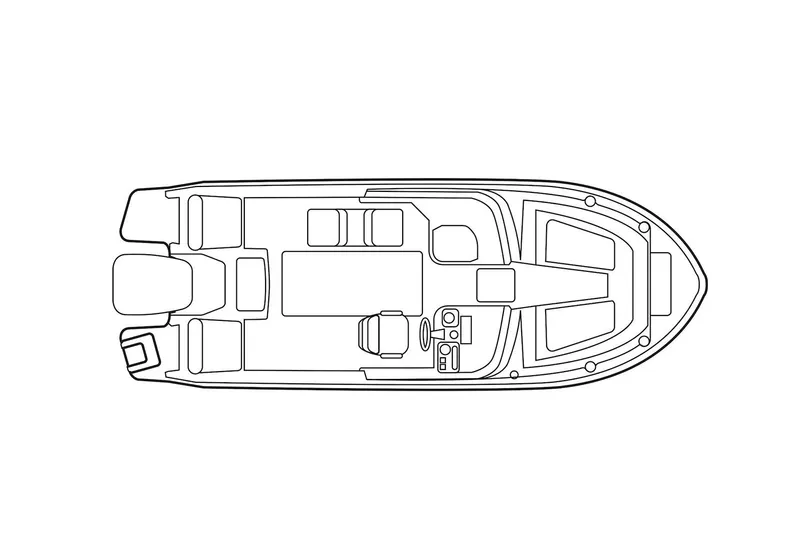 Slide: The Image of Manufacturer Provided Image: Top view line drawing of 2022 Grady-White Freedom 215 boat layout. - 30