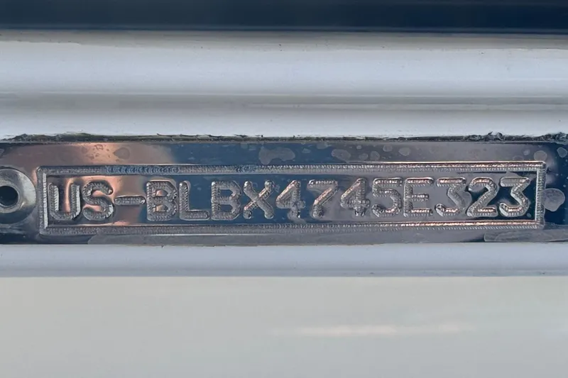 Slide: The Image of 2023 Bayliner Element M17 boat identification plate with serial number. - 29