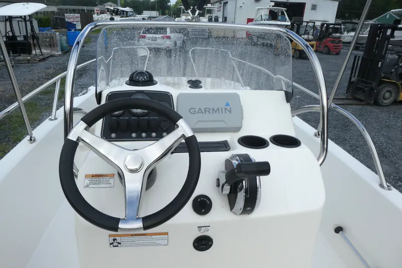 Slide: The Image of 2017 Boston Whaler 170 Dauntless boat console with Garmin navigation system. - 8