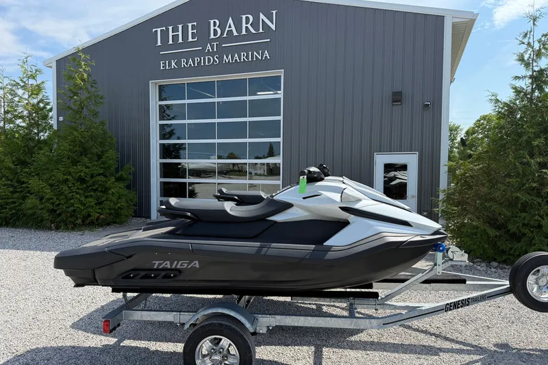 The Image of 2026 Taiga Orca WX3 jet ski on trailer at Elk Rapids Marina. - 1