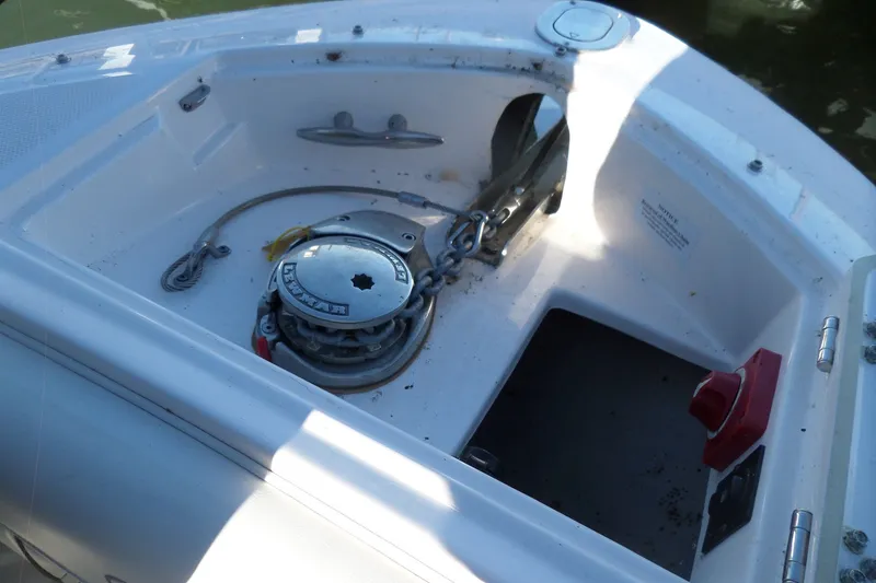 Slide: The Image of Anchor compartment of 2020 Regal LS6 boat with Lewmar windlass system. - 41