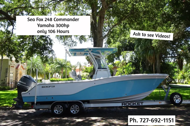 The Image of 2021 Sea Fox 248 Commander boat with Yamaha 300hp engine, only 106 hours, on trailer. - 0