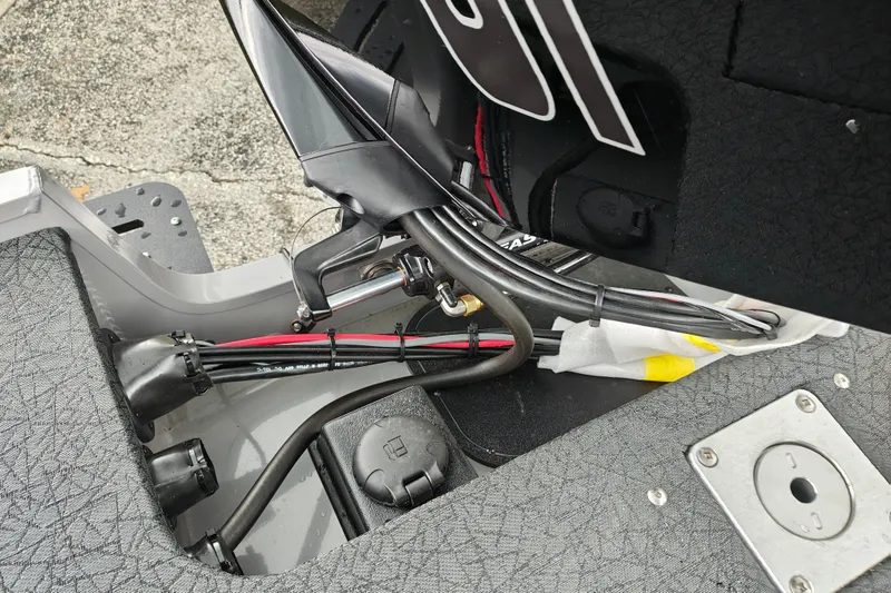 Slide: The Image of 2027 Tracker Targa V-18 Combo boat wiring and components detail. - 21