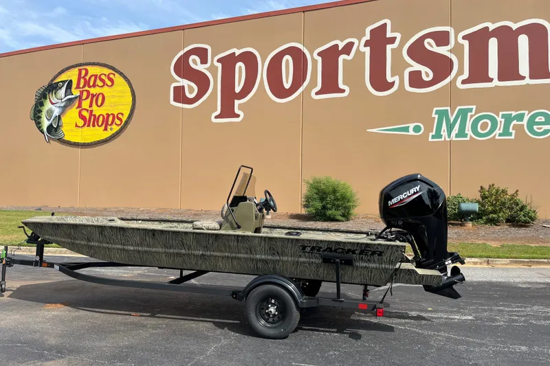 The Image of 2027 Tracker Grizzly 1860 CC boat at Bass Pro Shops, featuring Mercury engine. - 0