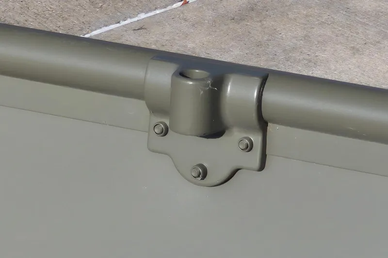 Slide: The Image of Close-up of 2027 Tracker Grizzly 12 Jon boat's metal joint detail. - 37