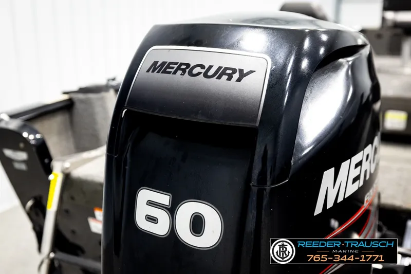 Slide: The Image of Mercury 60 horsepower outboard motor on 2017 Lund 1650 Rebel XS SS boat. - 39