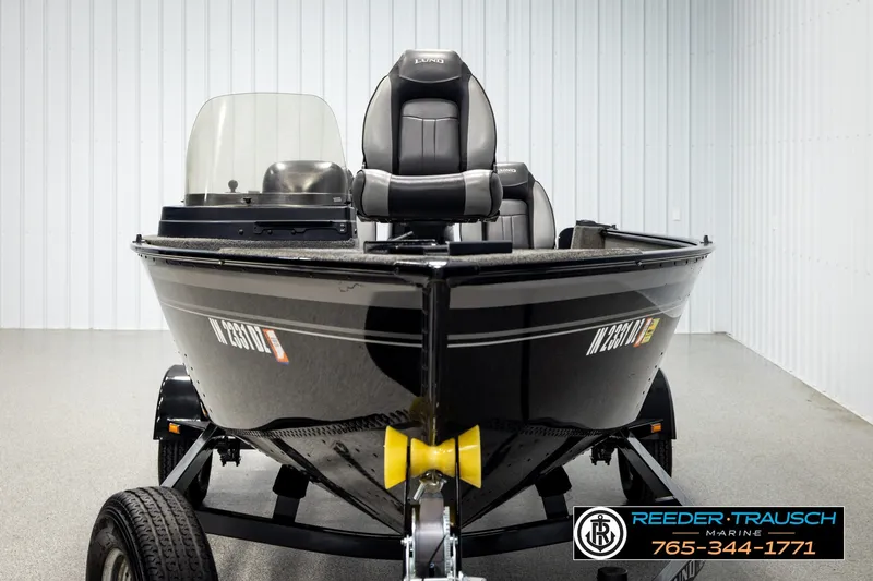 Slide: The Image of 2017 Lund 1650 Rebel XS SS boat on trailer in showroom. - 6