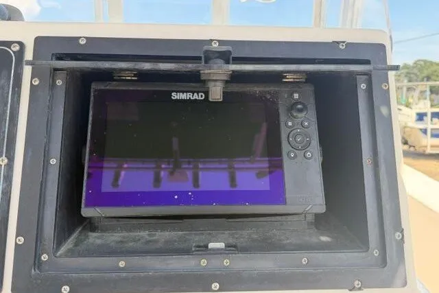 Slide: The Image of Simrad marine display on 2007 KenCraft 210 Sea King boat dashboard. - 26