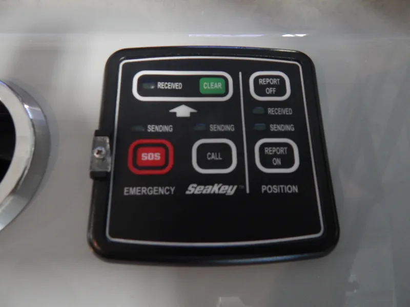 Slide: The Image of A SeaKey control panel with SOS and communication functions on a yacht. - 41