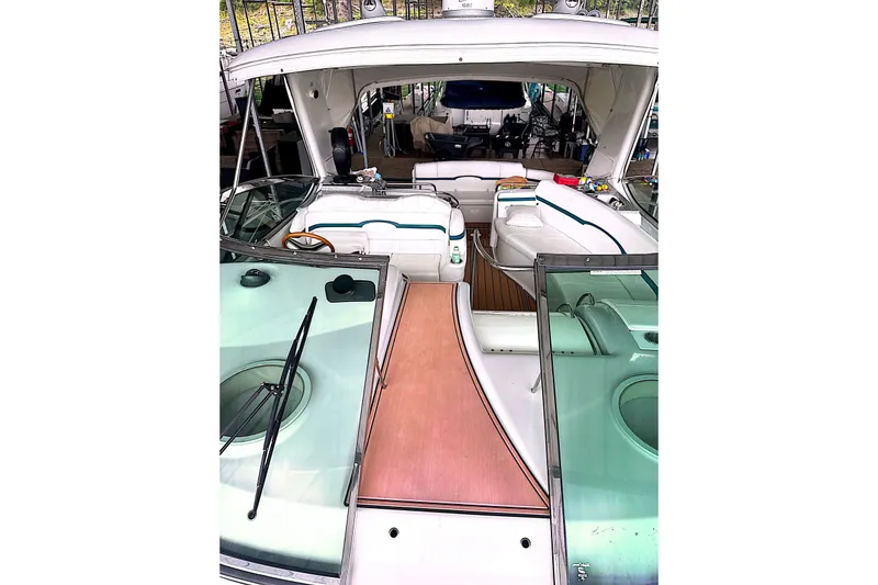 Slide: The Image of 2006 Formula 48 Yacht interior with sleek design and spacious seating area. - 74