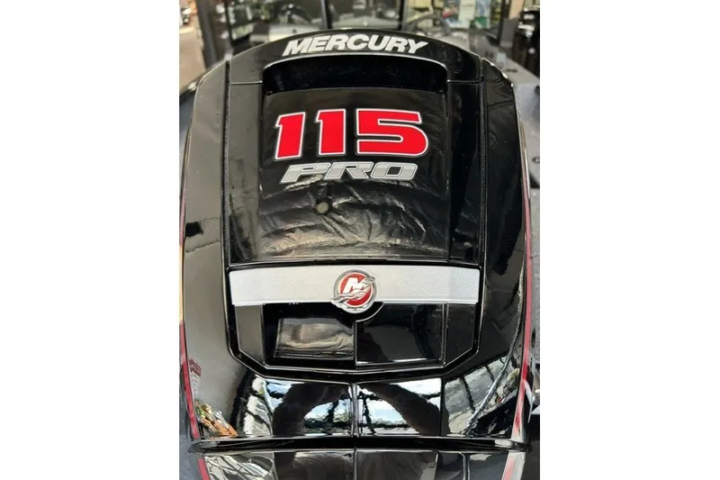 Slide: The Image of Mercury 115 Pro outboard motor on 2027 Lund 1800 Adventure Sport boat. - 5
