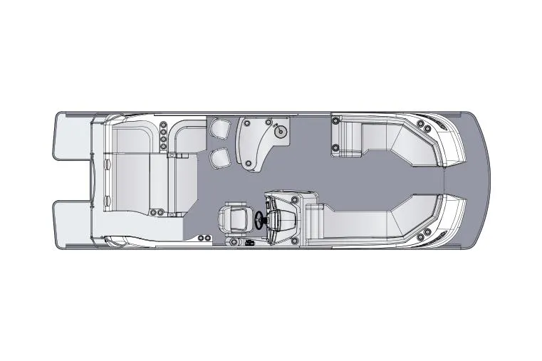 Slide: The Image of Manufacturer Provided Image: Top view layout of 2023 Harris Crowne SL 250 pontoon boat. - 30