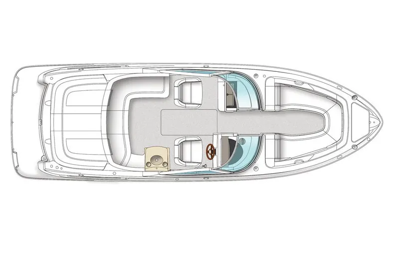 Slide: The Image of Manufacturer Provided Image: Top view of a 2014 Sea Ray 250 SLX boat layout. - 33