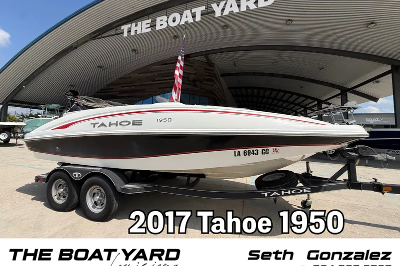 The Image of 2017 Tahoe 1950 boat on trailer at The Boat Yard dealership. - 1