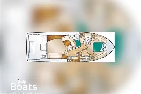 Slide: The Image of 2001 Silverton 42 Convertible yacht floor plan, showcasing interior layout and design. - 8
