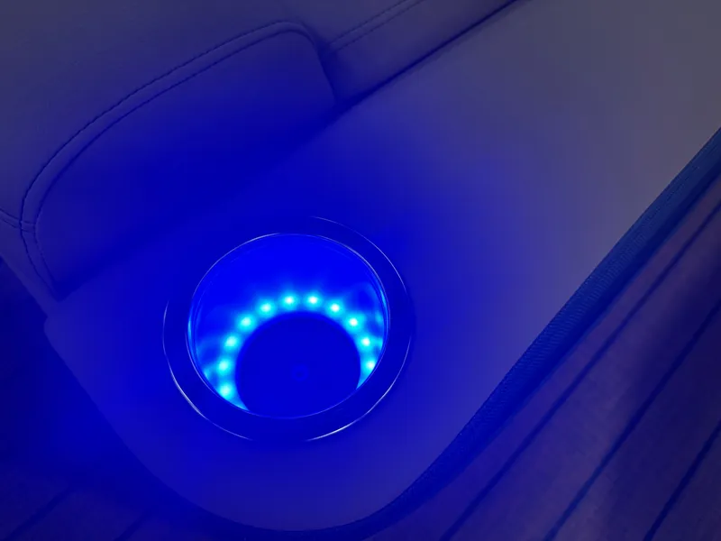Slide: The Image of Bentley Pontoons Elite 300HP 253 Swingback Tritoon 2027 - 29
