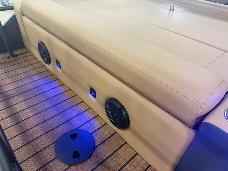 Slide: The Image of Bentley Pontoons Elite 300HP 253 Swingback Tritoon 2027 - 28