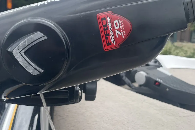 Slide: The Image of Close-up of a 2008 Nitro Z-7 boat motor with Pro Series 70 label. - 16